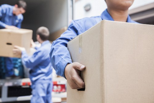 Professional movers handling a flat removal in Notting Hill