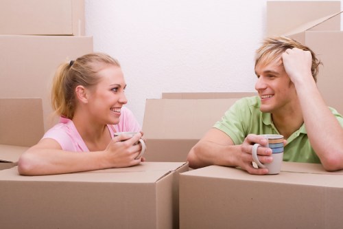 Fragile items and furniture secured for a Nottinghill home move