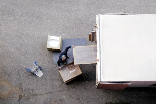 Professional removals team packing boxes in Notting Hill