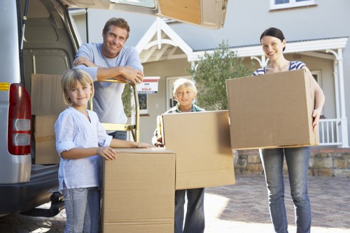 Packing boxes and furniture for removal truck hire