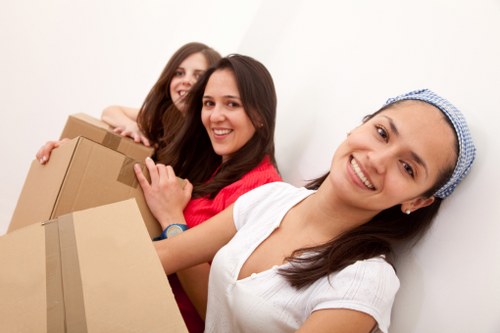 Careful wrapping of fragile items during a local move