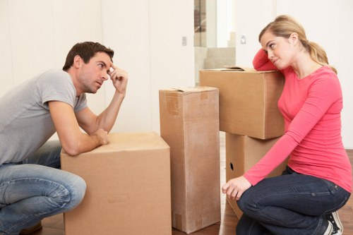 Packing and organising belongings for a Notting Hill flat removal