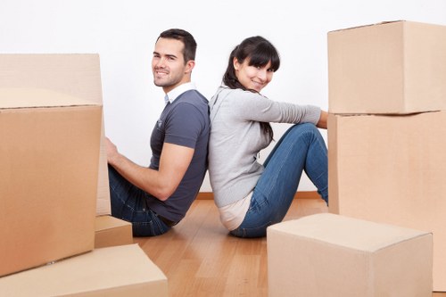Wardrobe and archive boxes arranged for residential or office use