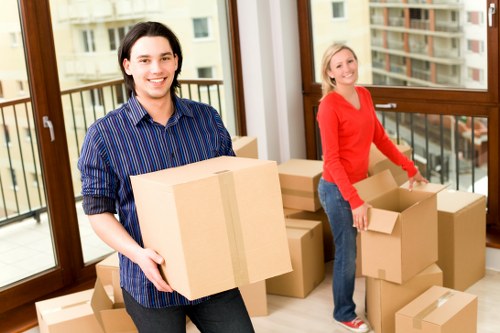 Packed boxes ready for a Nottinghill home relocation